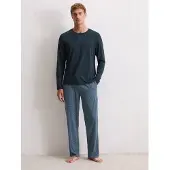 Marc O'Polo Pijama largo ' Mix N Match Cotton ' navy