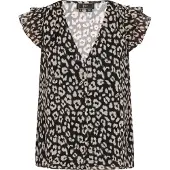 Faina Blusa 'Fashion Look' kitt / negro