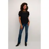 Cream Blusa 'Remi' negro