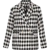Faina Blazer gris / negro / blanco