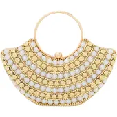Faina Bolso de noche oro / blanco