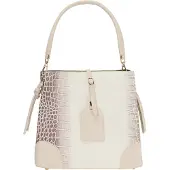 Faina Bolso de mano malva / talco / blanco