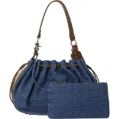 Faina Bolso saco azul denim / marrón
