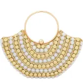 Faina Bolso de noche 'Minaudière' beige / oro