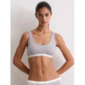 Marc O'Polo Sujetador 'Essentials' lila / blanco