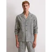 Marc O'Polo Camiseta ' Cozy Flannel ' crema / navy