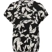 Kaffe Blusa 'KAVilia' negro / offwhite