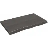 Syfax Encimera de baño madera tratada marrón oscuro 100x60x(2-6) cm