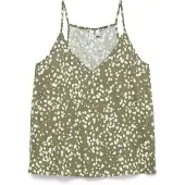 Vero Moda Top 'VMKORA' oliva / blanco