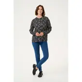 Kaffe Blusa 'KA Jaden' negro / blanco