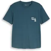 Tom Tailor DENIM Camiseta petróleo / blanco