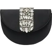 Faina Bolso de noche negro / transparente