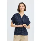 Fransa Blusa 'FRLaya' marino / blanco