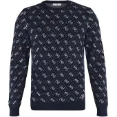 GUESS para hombre. M6YR11Z0916 Jersey Martin 4G Logo Jacquard marino (L), Casual, Poliéster, outlet 2026.