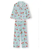 MINOTI Pijama azul claro / verde / eosin / rojo