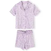 MINOTI Pijama lila / blanco