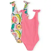 MINOTI Traje de baño amarillo / petróleo / rosa / blanco