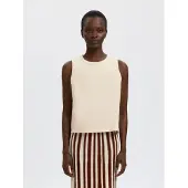 Selected Algodón 100 % Blusa Mujeres Beige XXL