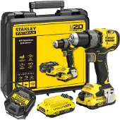 Stanley Taladro/atornillador inalámbrico 18v v20 2*2.0ah