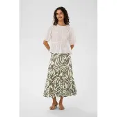 Saint tropez Falda 'SZRipley' oliva / blanco