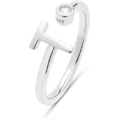 Luxenter Anillo 'Alphabet' plata