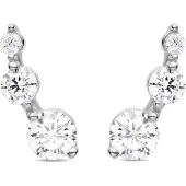 Luxenter Pendientes 'Lyar' plata / transparente