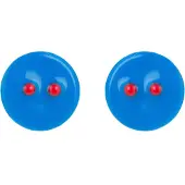 Luxenter Pendientes 'Lyros' azul / rojo / plata