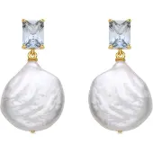 Luxenter Pendientes 'Dyafa' blanco perla