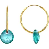 Luxenter Pendientes 'Vanshy' turquesa / oro