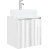 Syfax Vanidad con Lavabo de Pared Blanco Brillante