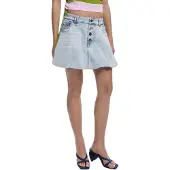 Desigual , Falda vaquera corta, Mujer, Algodon, Azul, L
