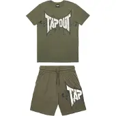 TAPOUT Chándal 'Dunlab' oliva / negro / blanco