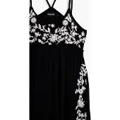 Desigual Vestido negro / offwhite