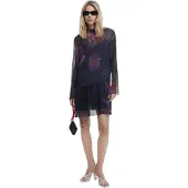 Desigual Vestido verde / lila / baya / negro