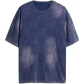 Desigual , Camiseta efecto lavado, Algodon, Azul, S