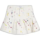 Desigual , Falda corta splash, NiñOs, Algodon, Blanco, 3/4