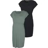 Vero moda Maternity Vestido 'VMMLuna' jade / negro