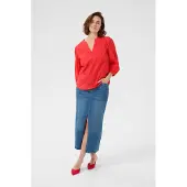 Kaffe Blusa 'Jollia' rojo