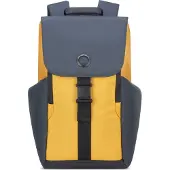 Delsey Securflap Mochila de negocios Bloqueo RFID 45 cm Compartimento para el portátil amarillo