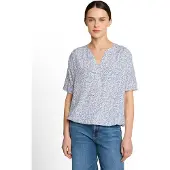 Tom Tailor Blusa azul oscuro / blanco