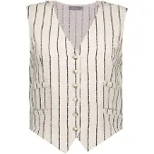 Geisha Gilet Sand/black Talla: S | Chaquetas Outlet | Mujer | Marrón