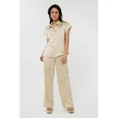 Esqualo Trousers Sequins Champagne Talla: 40 | Pantalones Outlet | Mujer | Blanco