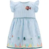 Happy girls Vestido azul claro / blanco