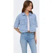 ONLY Blusa 'ONLCleo' azul denim / lima / verde