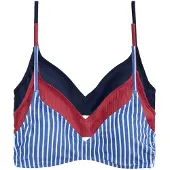 The Set Top de bikini azul / marino / burdeos / blanco