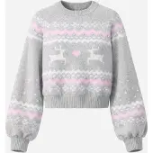 LEAFLETIC Jersey 'Women’s Pullover Sweater' gris claro