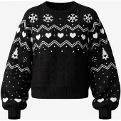 LEAFLETIC Jersey 'Women’s Pullover Sweater' negro