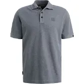 PME Legend Camiseta 'Polo shirt with texture and ribbed hems' gris