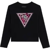 GUESS Camiseta 'MIDI' rosa oscuro / negro / plata / blanco