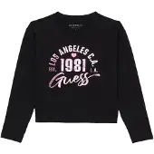 GUESS Camiseta rosa / negro
